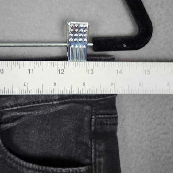 AMERICAN EAGLE Jeans Womens Size 8 Short Black Next Level Stretch Distressed - Picture 3 of 14